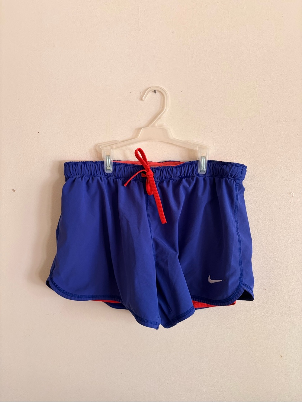 Nike Royal Blue Running Shorts with Red Inner Shorts